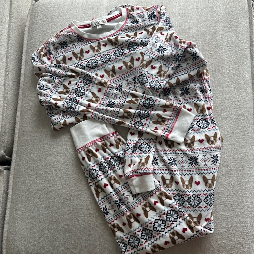 Christmas PJs with Frenchies